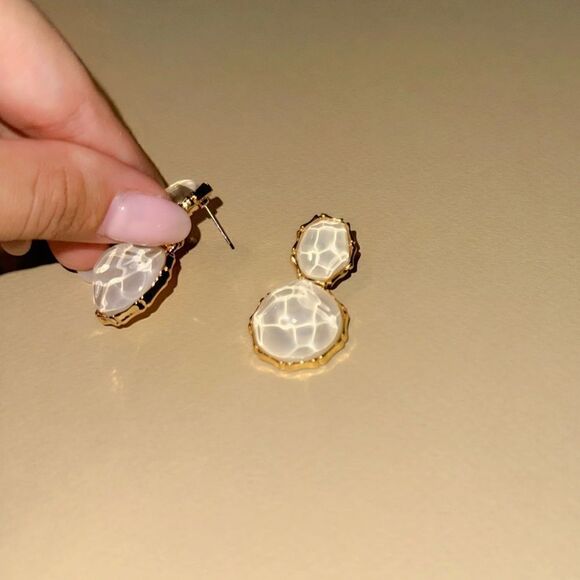 Crystal drop earrings N901 - Picture 4 of 5